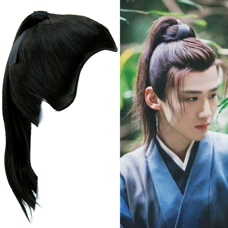 古装汉服影视剧假发古代男整顶假发套少爷公子机制头套型号707