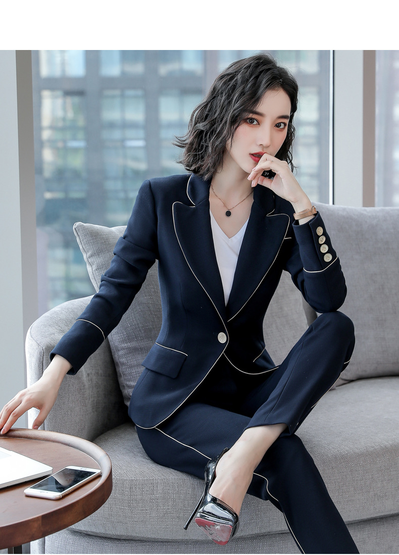 职业装女装小西装小外套韩版时尚2019春装工装工作服女三件套装