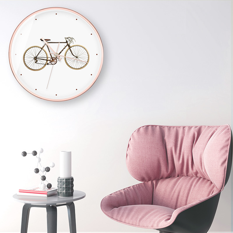 Wood Grain Wall Clock Living Room Modern Minimalist Mute Quartz Clock Creative Pocket Watch Bedroom Clock round Clock O52