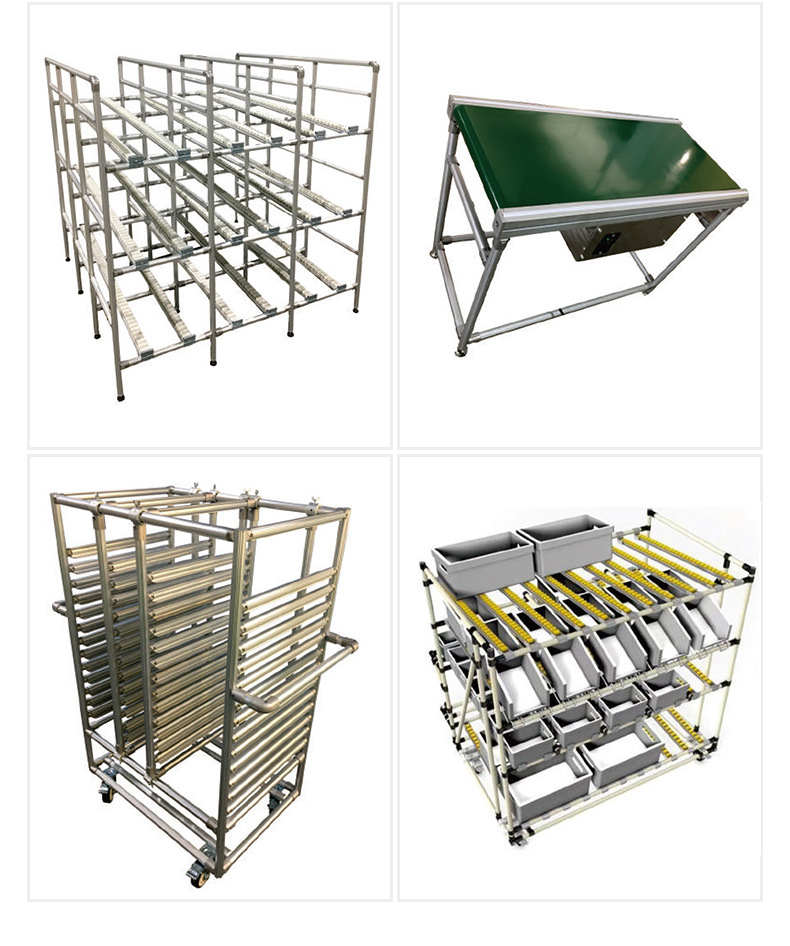 28mm铝合金线棒第三代精益管工作台铝型材生产流水线柔性仓储铝管