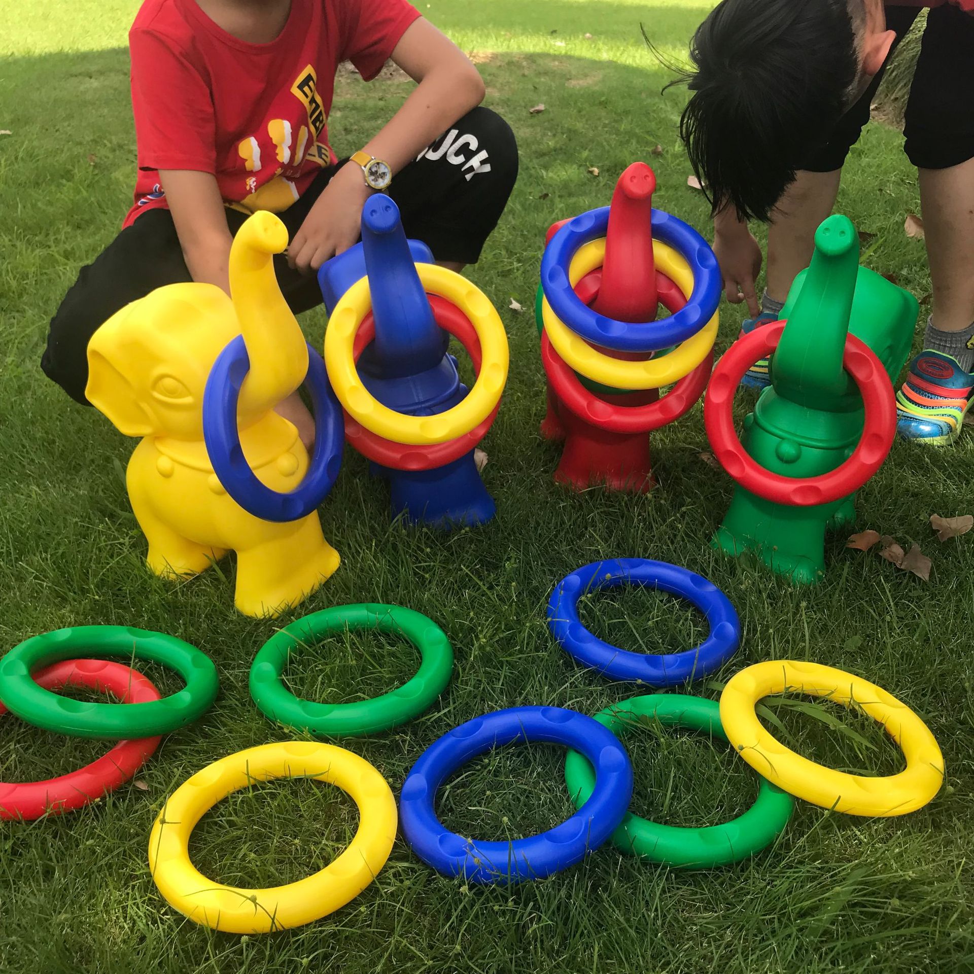 感统训练器材大象套圈幼儿园亲子活动体育训练套圈圈玩具一件代发