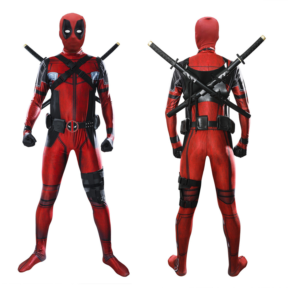 死侍cosplay服装成人套装 deadpool死侍2紧身衣 万圣节服装儿童