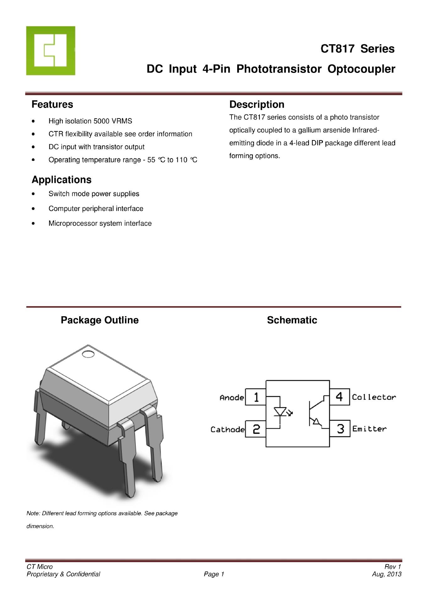 ct817c dip-4 兆龙光耦 原厂供应 品质保证
