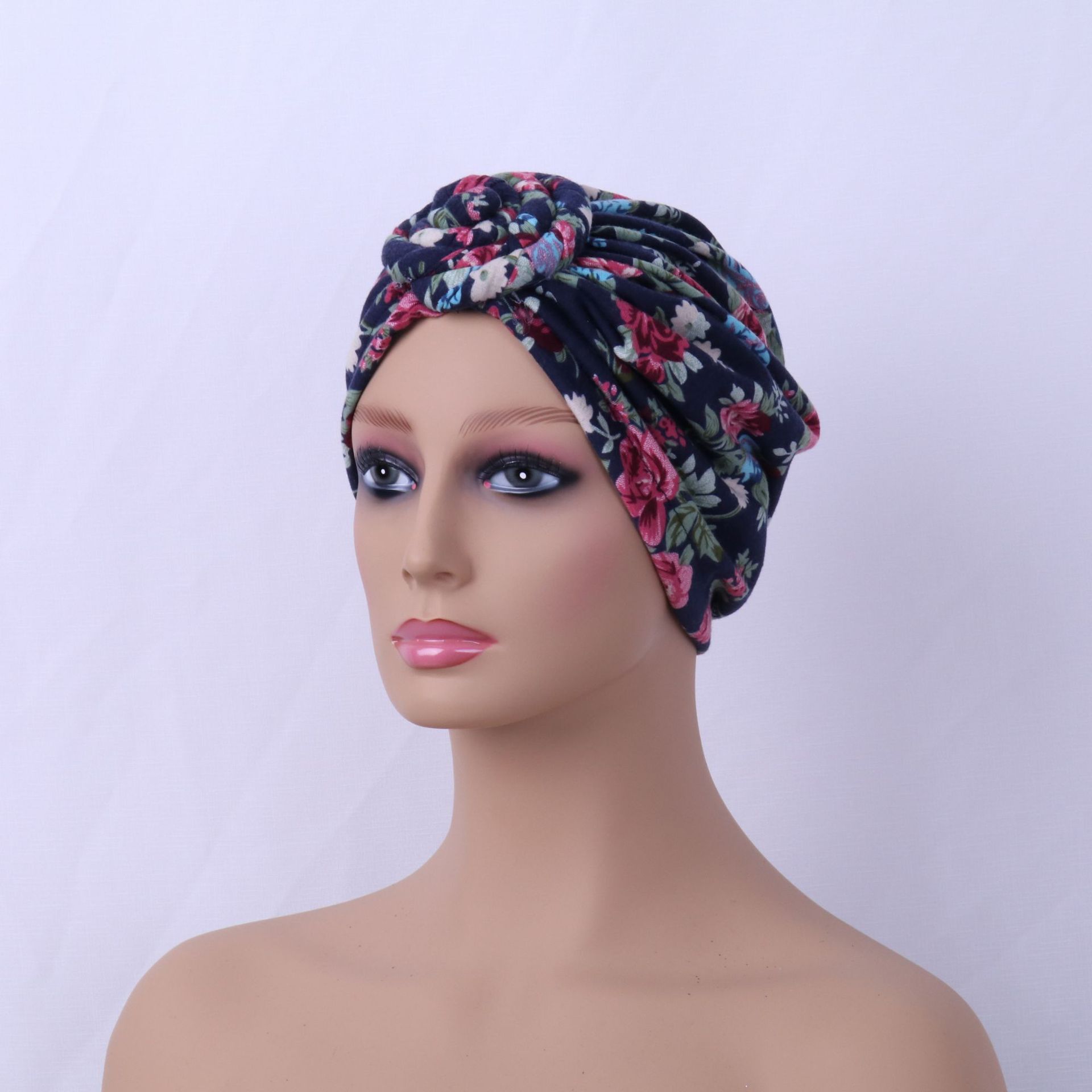 民族特色穆斯林包头帽 保暖护脖多功能月子帽 秋冬时装配饰套头帽