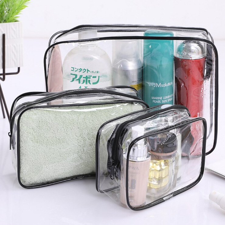 Transparent Waterproof Wash Bag Portable Outdoor Travel Cosmetics Storage Bag Multifunctional Thickened Pvc Buggy Bag