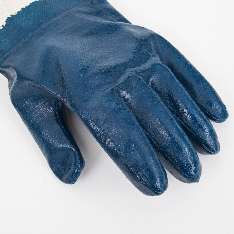 Canvas Gloves Oil-Resistant and Oil-Proof Gloves Labor Protection Gloves Full Dipping Wear-Resistant Non-Slip Gloves Durable Oil-Proof Gloves