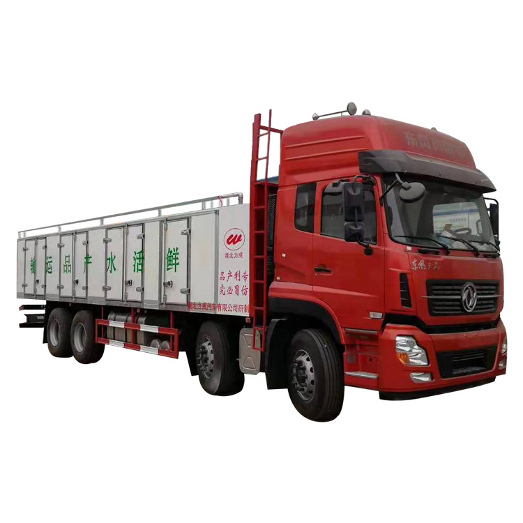 东风天龙8-9吨活鱼运输车 前四后八长途运鱼车  活鱼运输罐体改装