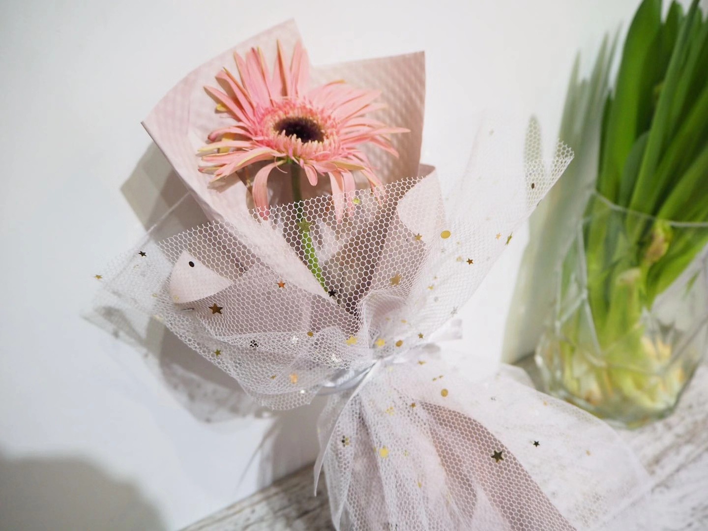 花店网纱星月纱星星纱棒棒糖花束diy包花纸造型纱鲜花包装纸批发