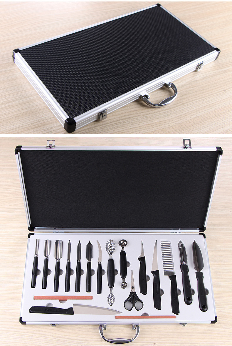 愉家厨师雕刻刀18件套装水果果盘雕花食品雕刻刀套刀