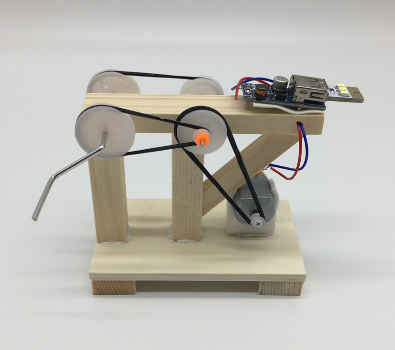 手摇发电机实验模型科技小制作小学生自制发电装置 科学实验材料