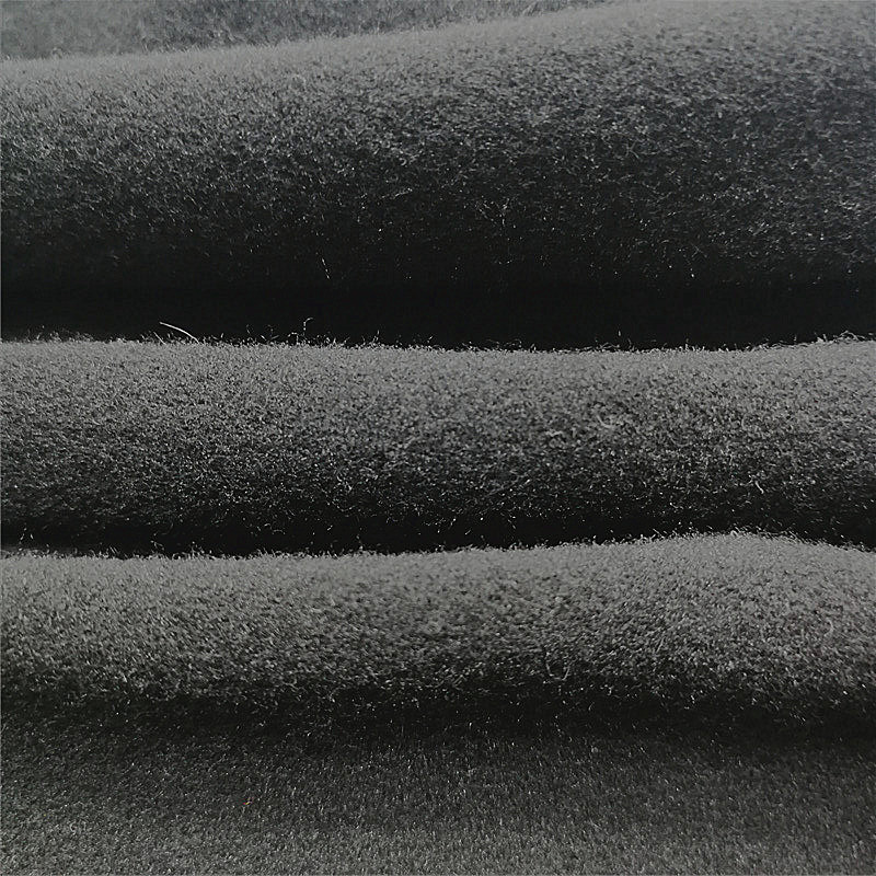 柔软黑纱牛奶丝单面磨毛 高牢度面料保暖涤氨瑜伽运动针织面料