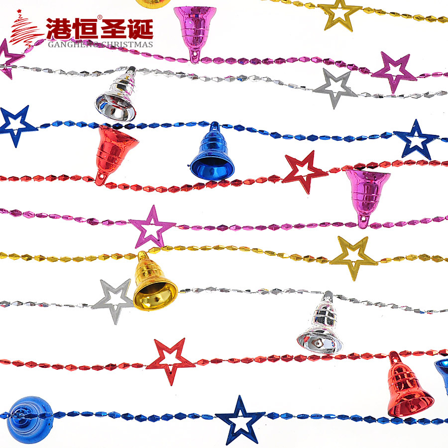 2.7 M Jingling Bell String Christmas Tree Decorations Wall Decorative Door Curtain Pendant Bell Chain Clock String