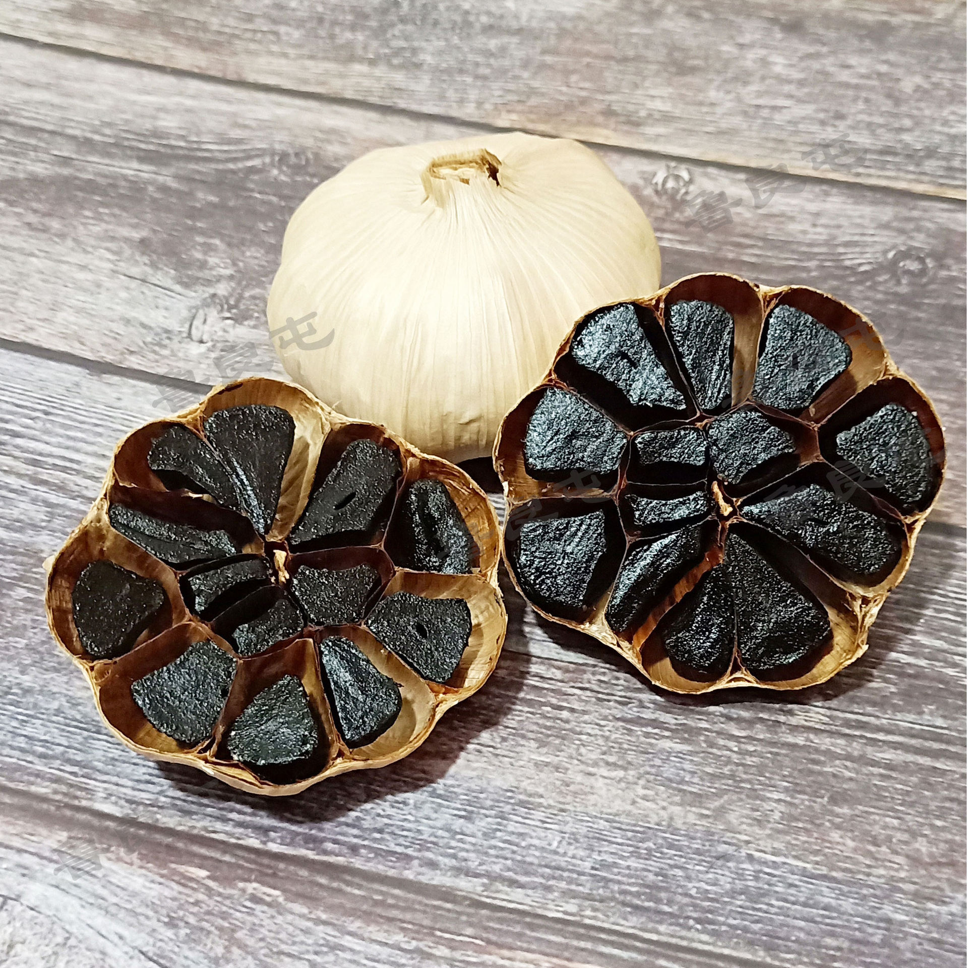 鲁良屯多瓣桶装黑蒜山东黑大蒜独头黑蒜头发酵黑蒜400g包邮
