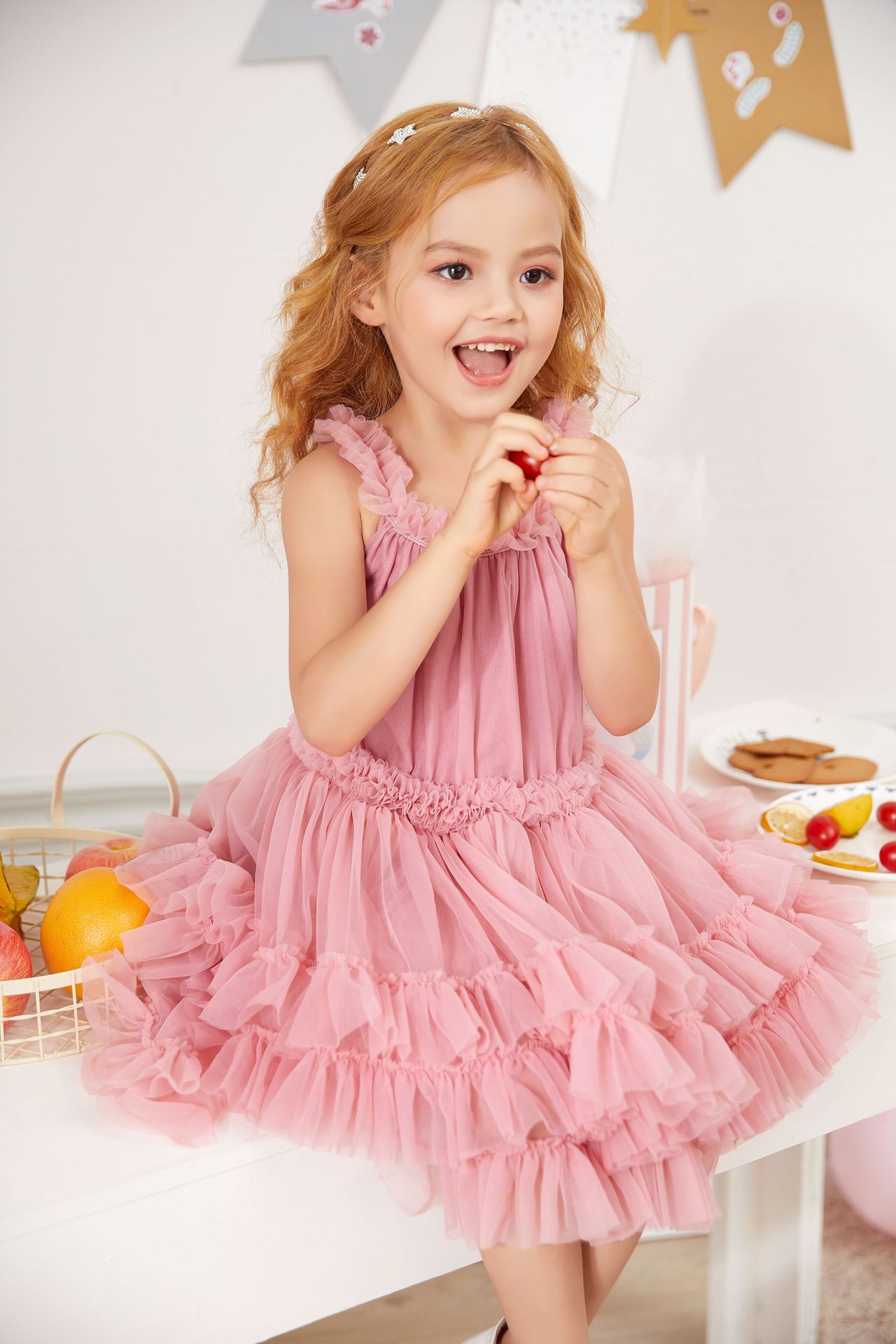 现货dolly纱裙公主tutu裙女童蓬蓬裙宝宝周岁礼裙超仙连衣裙代发