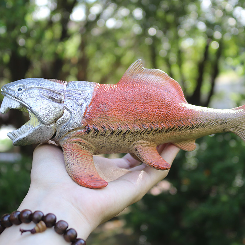 儿童侏罗纪大号恐龙海洋生物邓氏鱼仿真动物软胶邓氏鱼模型摆件