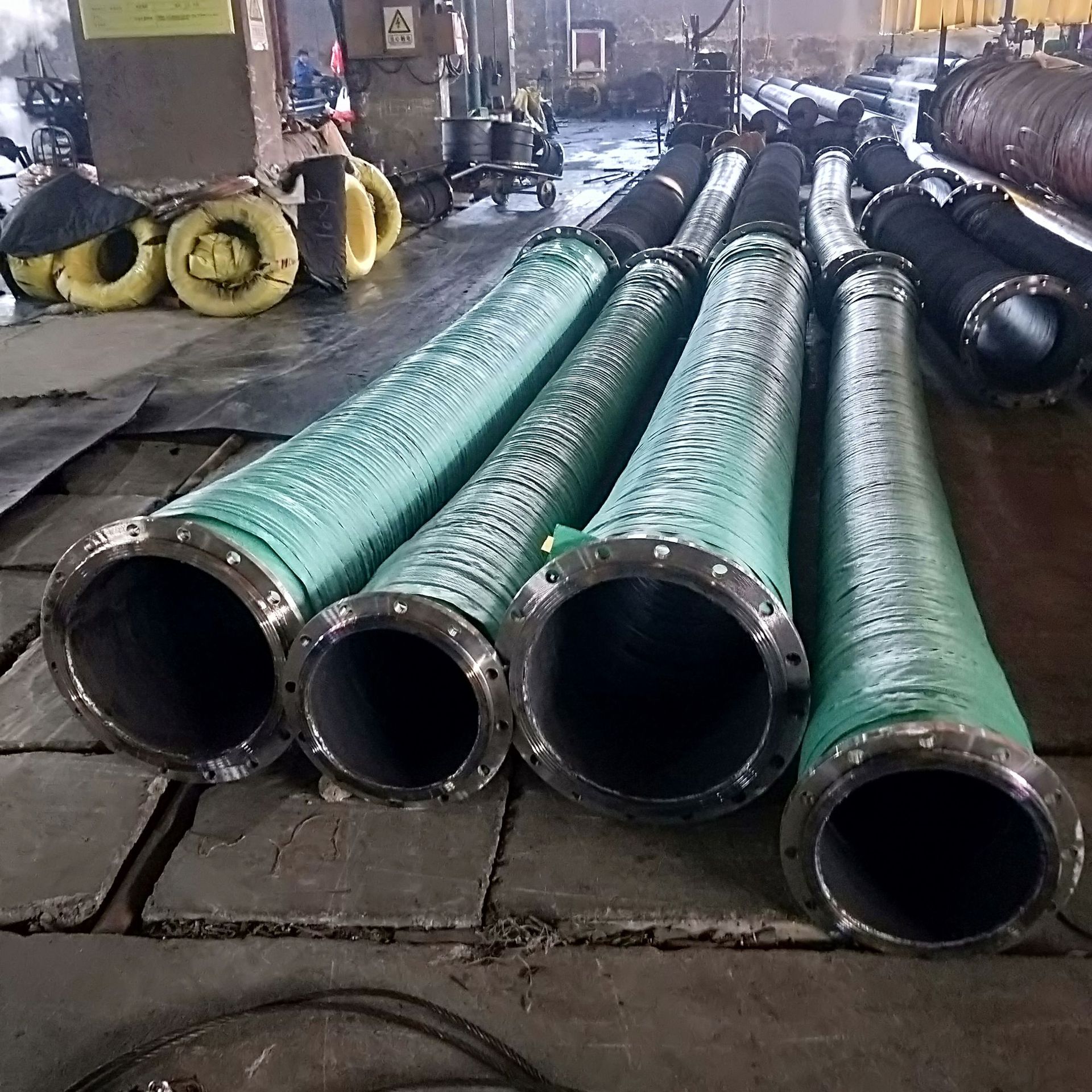 厂家直销 6寸钢丝缠绕夹布胶管 吸水 排泥 150 159mm抽沙负压胶管