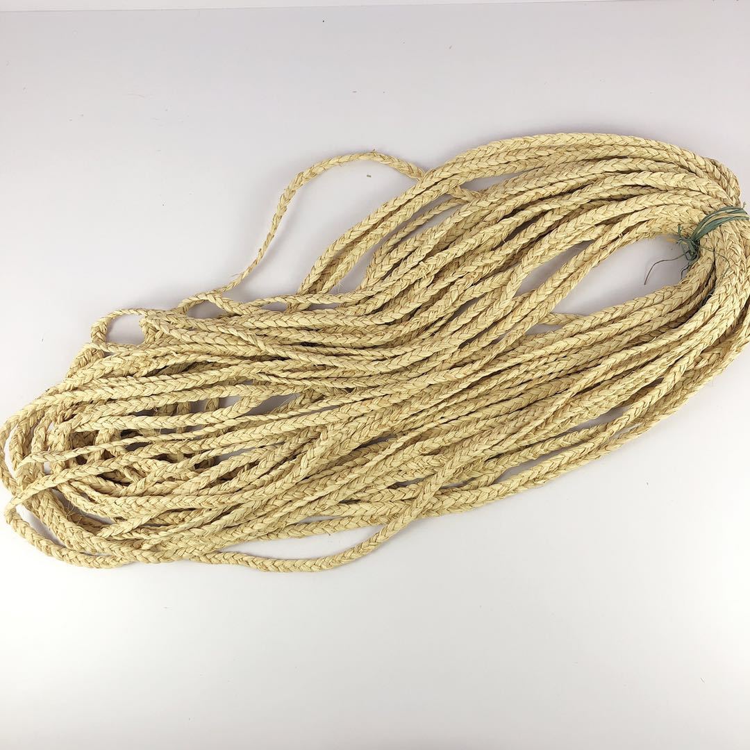 拉菲草辫子1cm手工编织拉菲草三股辫0308cm