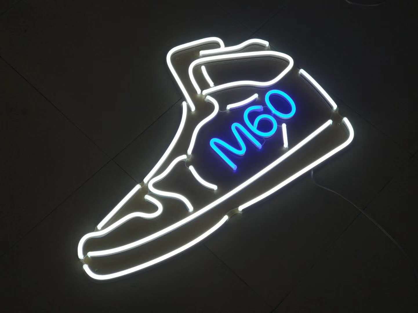 led硅胶霓虹灯发光字个性创意造型柔性软灯带logo广告招牌定制