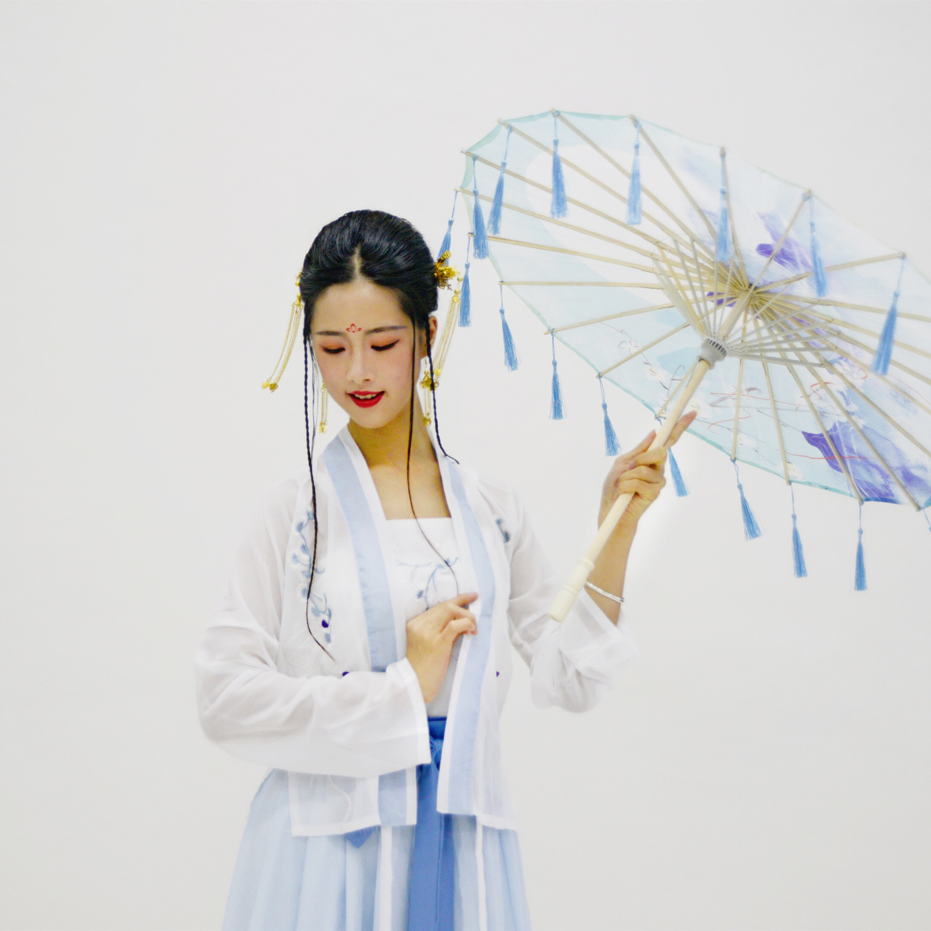 日常宋制三件套汉服女套装中国风绣花民族风演出服复古茶艺礼服女