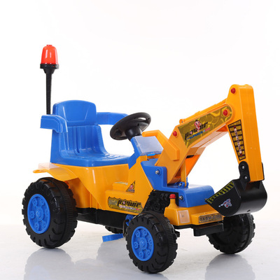 儿童脚踏挖土机工程非电动挖掘机可坐可骑四轮玩具宝宝铲车1-6岁