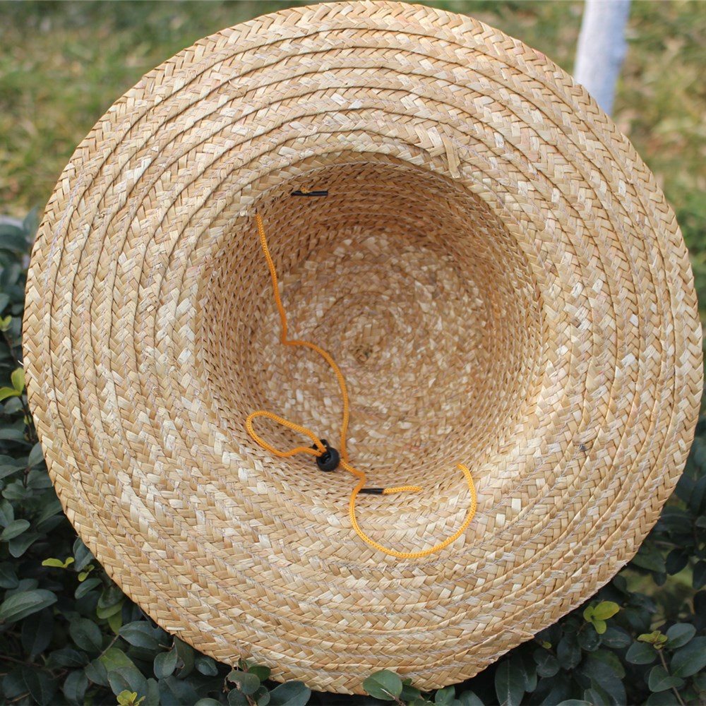 富沥舒草编麦秸小款平顶帽 亲子款草帽礼帽防晒时尚潮帽