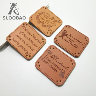 pu皮革皮标 牛仔裤衣服补丁贴装饰贴花 diy手缝修补小标签-阿里巴巴