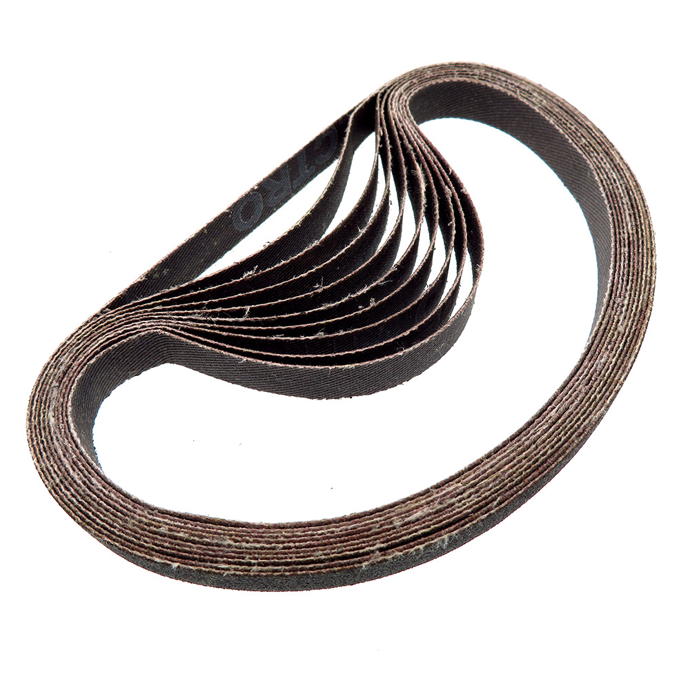 10*330mm环形砂带60 80 120 180 240目木工金属抛光打磨砂布带