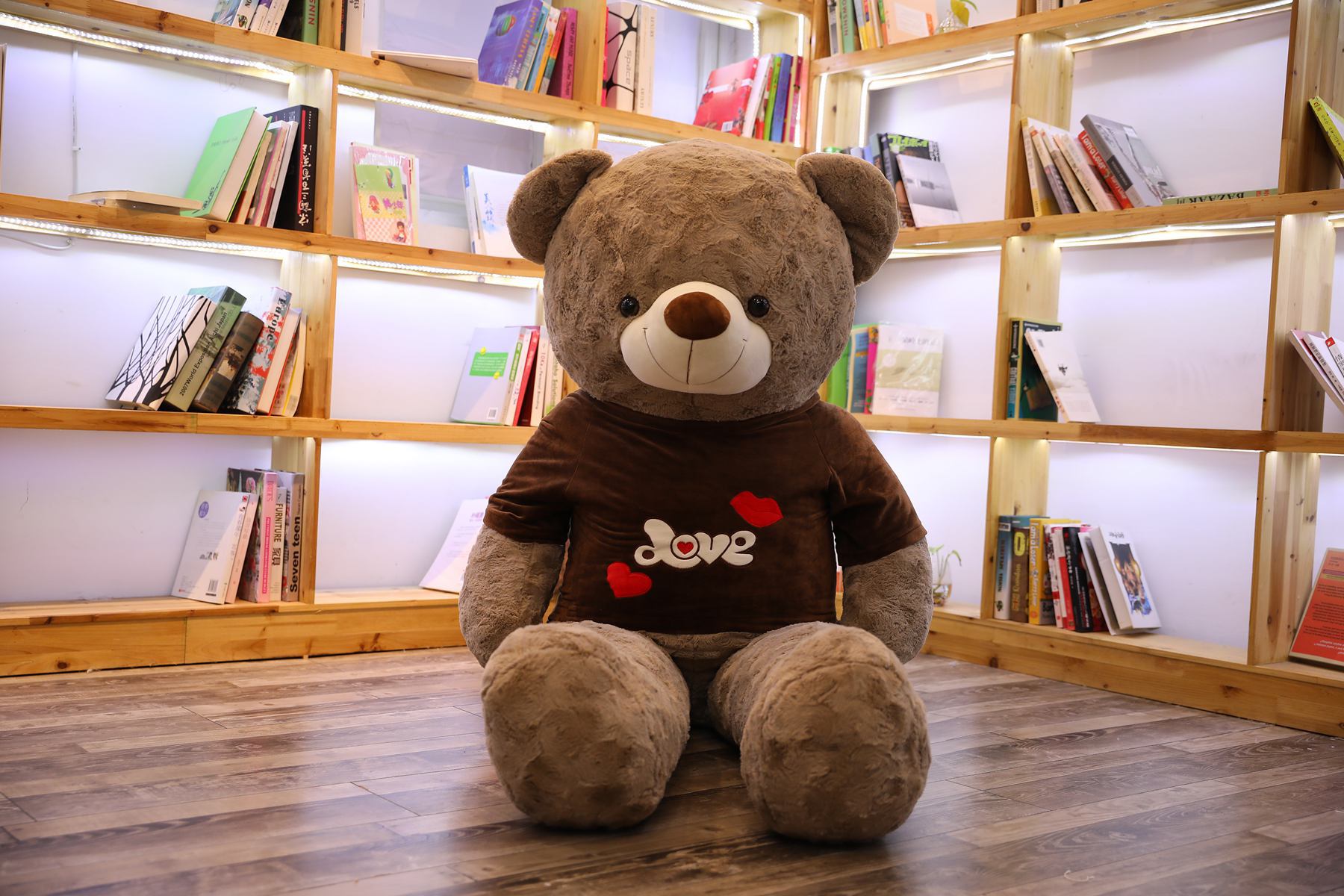 新款布衣玫瑰绒大熊卫衣毛绒玩具可爱抱抱熊公仔女生陪睡生日礼物