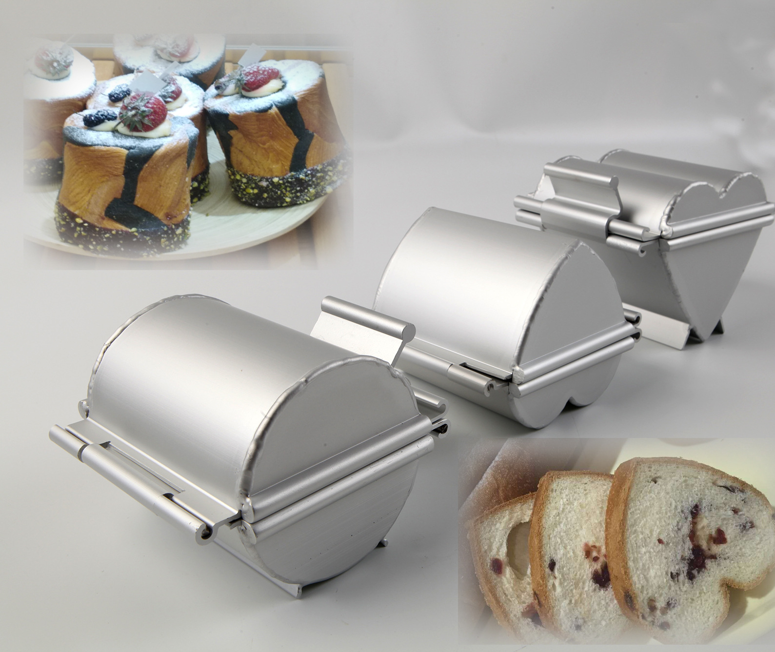 开合吐司面包模 心形圆形面包模具 家用烘焙面包蛋糕模 长度10cm