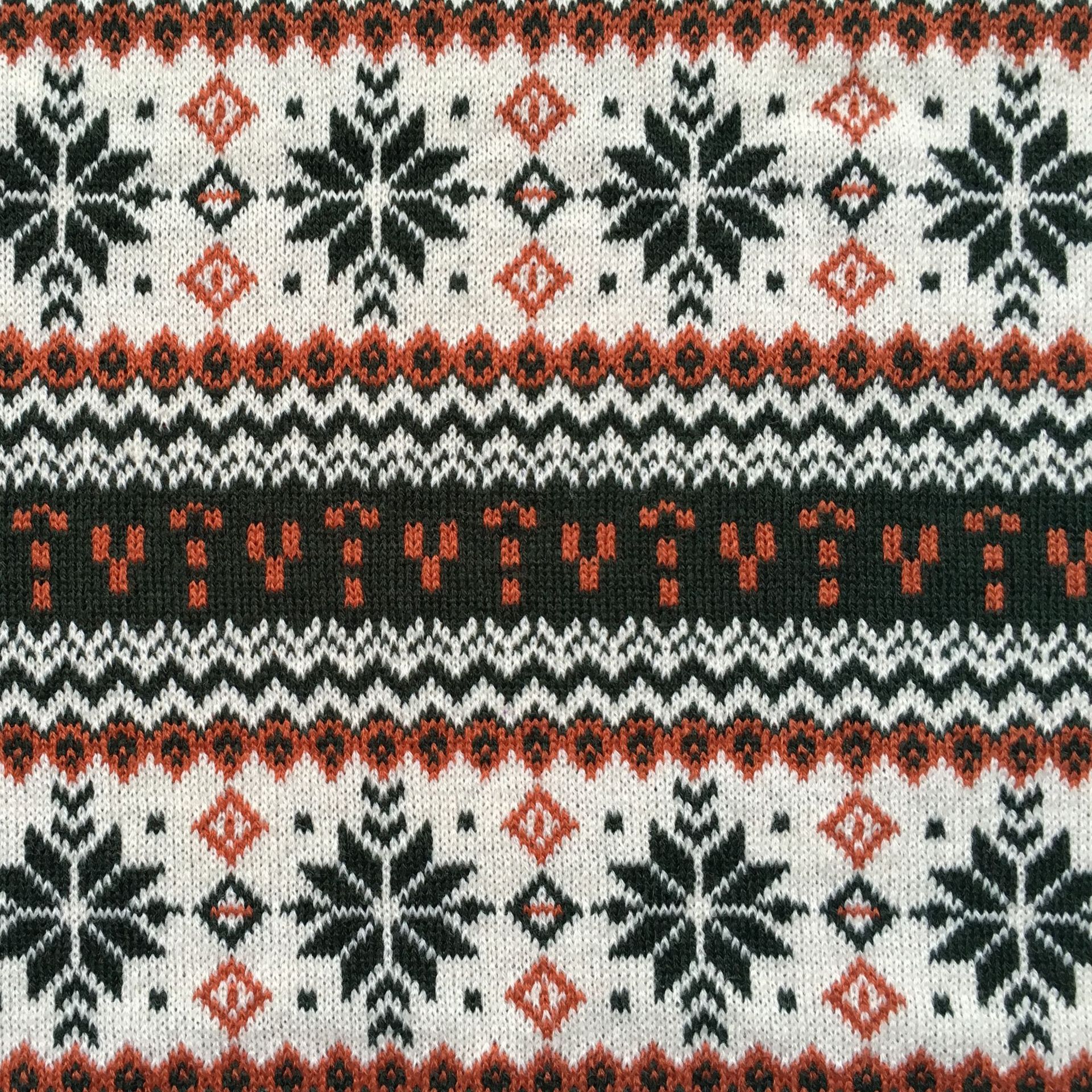 新款现货毛线布粗针服装毛线提花布 晴纶毛织提花针织面料批发