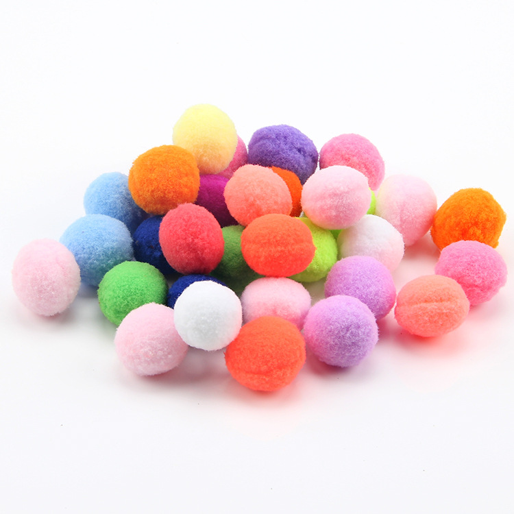 彩色尼龙毛球 高弹涤纶丝毛球 服装服饰玩具毛球批发
