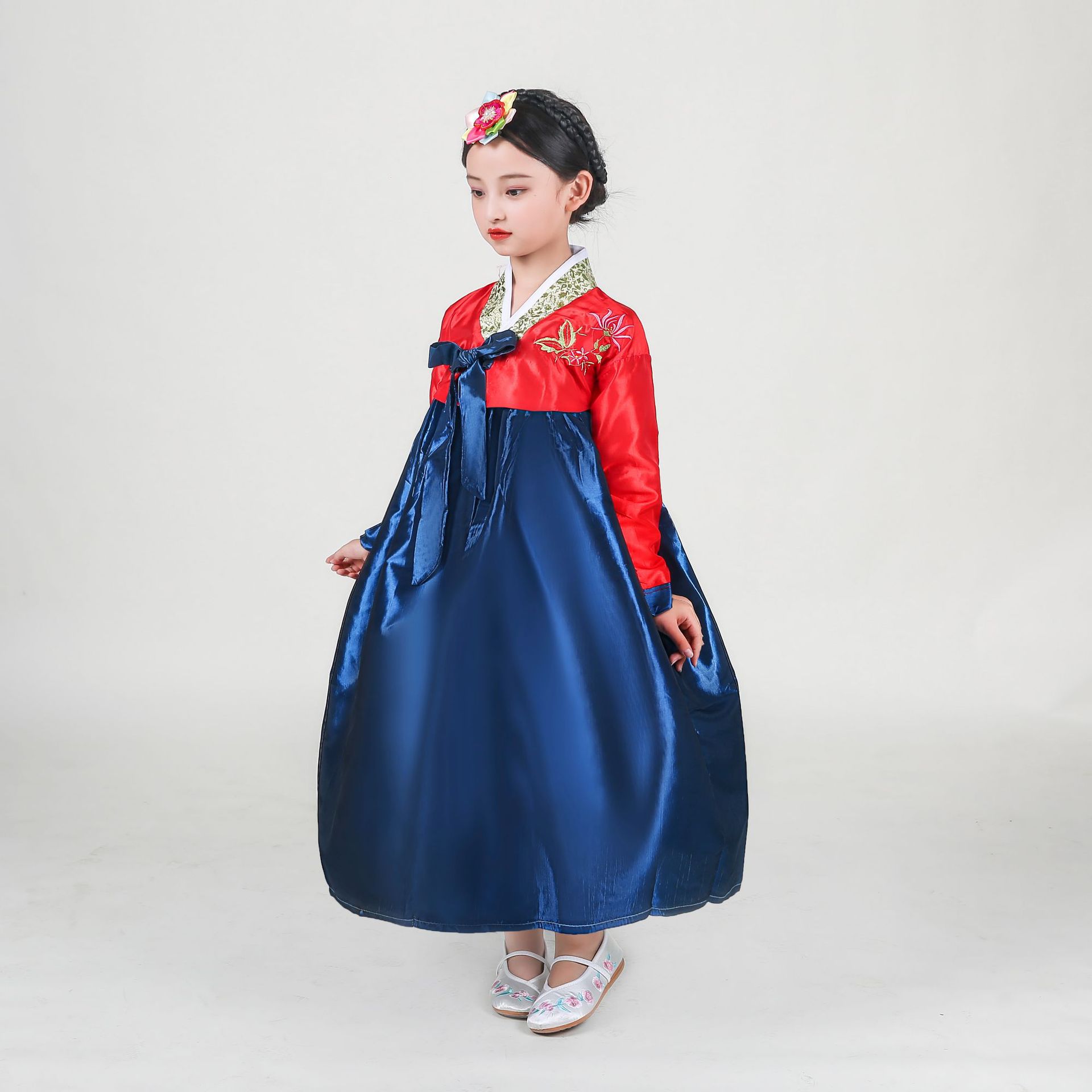 韩服女童朝鲜族服装儿童民族舞蹈服韩国传统服饰大长今服装演出服