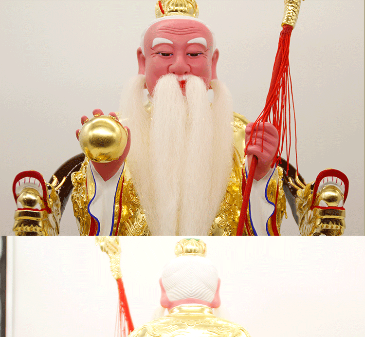 厂家直销香樟木东王木公贴金神像家用供奉神像摆件东阳木雕定制