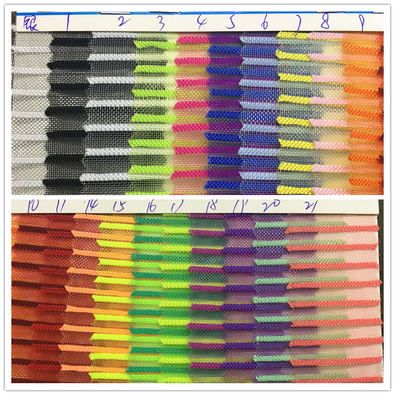 现货条纹沙网 尼龙沙网布 鞋材手袋方格沙窗网布 七彩条纹提花网