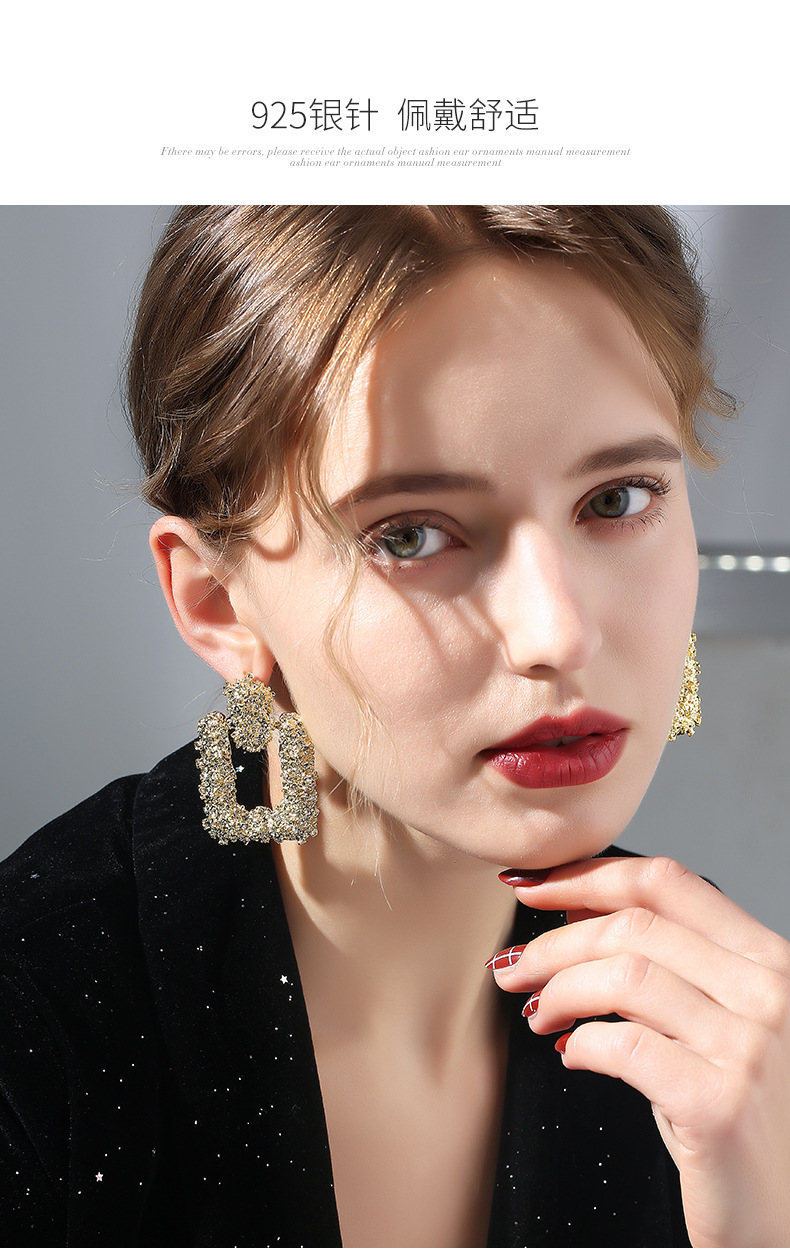 925银针个性夸张张扬个性大耳环女 欧美2019新款潮网红性感耳饰