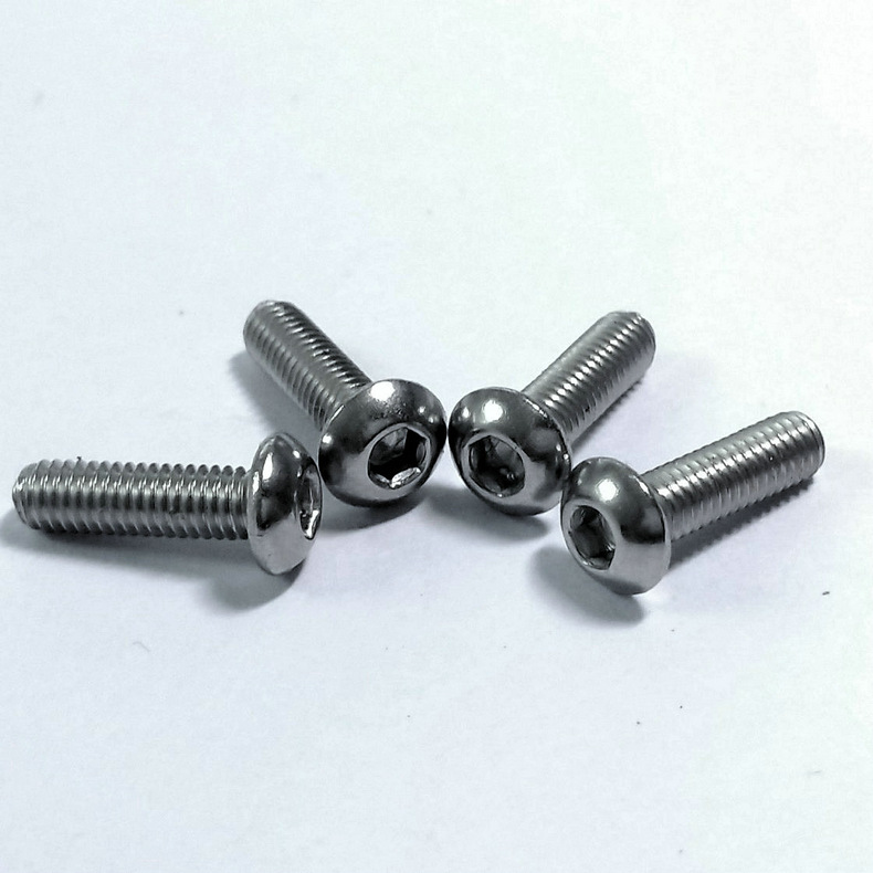【m2 m2.5 m3 m4 m5】304不锈钢圆头内六角螺丝圆杯蘑菇头螺丝