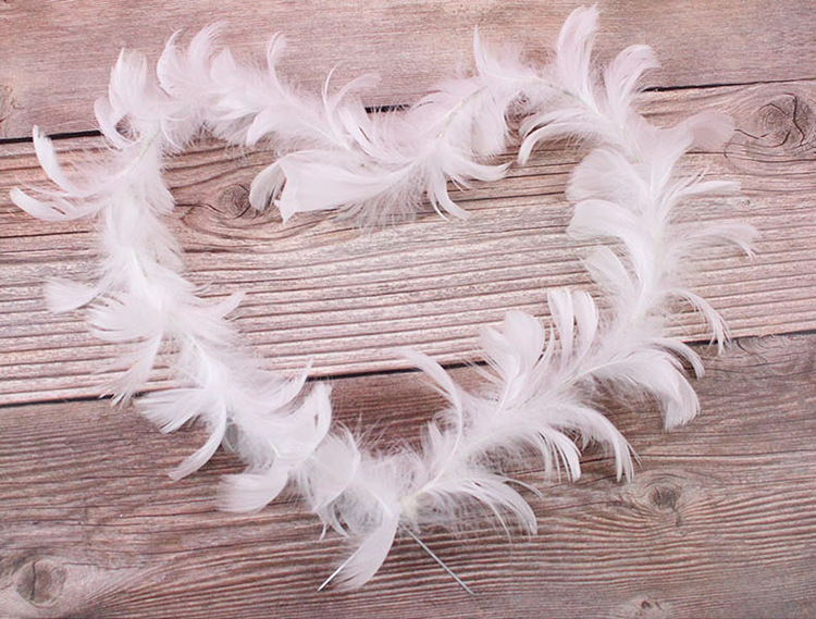 批发网红百变羽毛生日蛋糕装饰暖灯配套款羽毛白色大羽毛批发