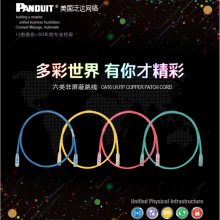 PANDUIT泛达3米跳线 UTPSP3MBUY 六类千兆跳线高速跳线 蓝色