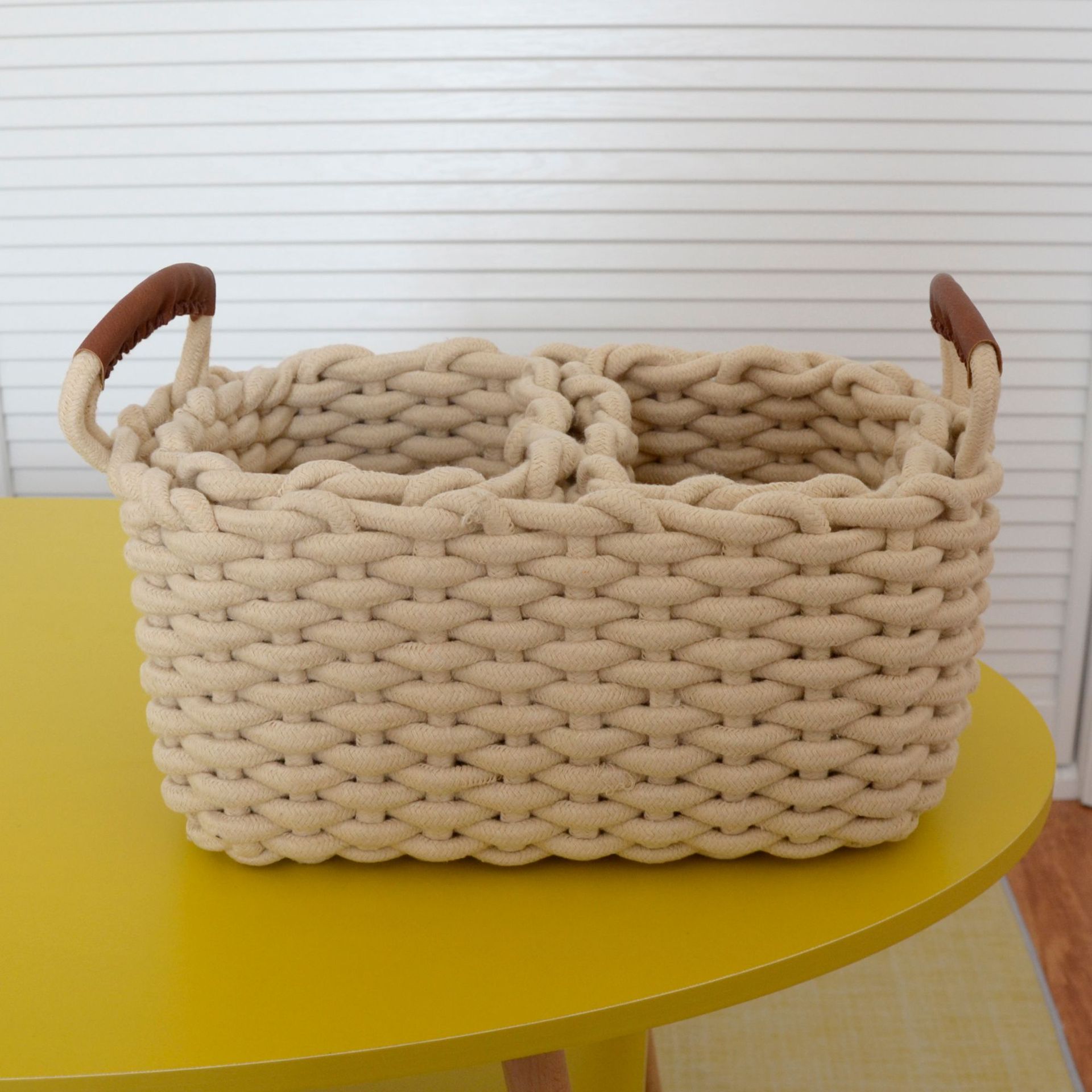 家用宿舍大号脏衣篓手工收纳筐篮桶棉绳编织洗衣篮子玩具置物篮