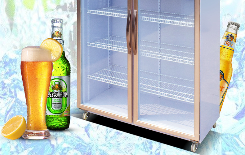 三门啤酒冰柜冷藏展示柜立式超市冷柜便利店饮料柜定制水果保鲜柜