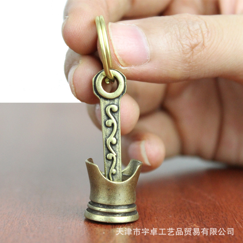 宇卓铜器纯铜钥匙扣黄铜活塞钥匙扣汽车挂件钥匙扣工艺品挂件