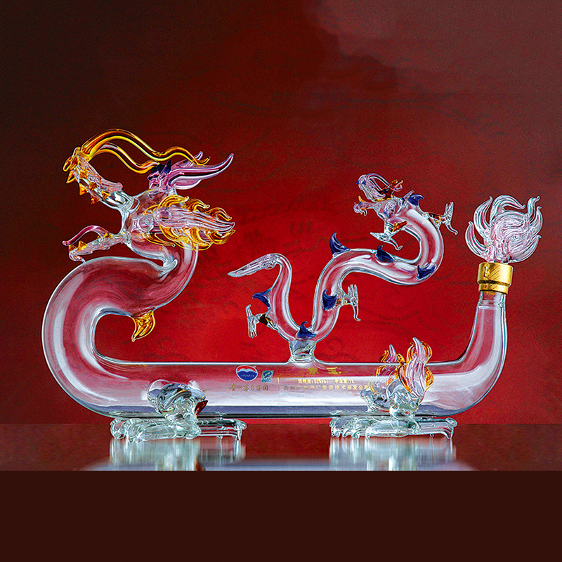 龙形泡酒瓶 玻璃工艺酒瓶 龙形酒瓶 泡酒瓶 十二生肖瓶 支持定制