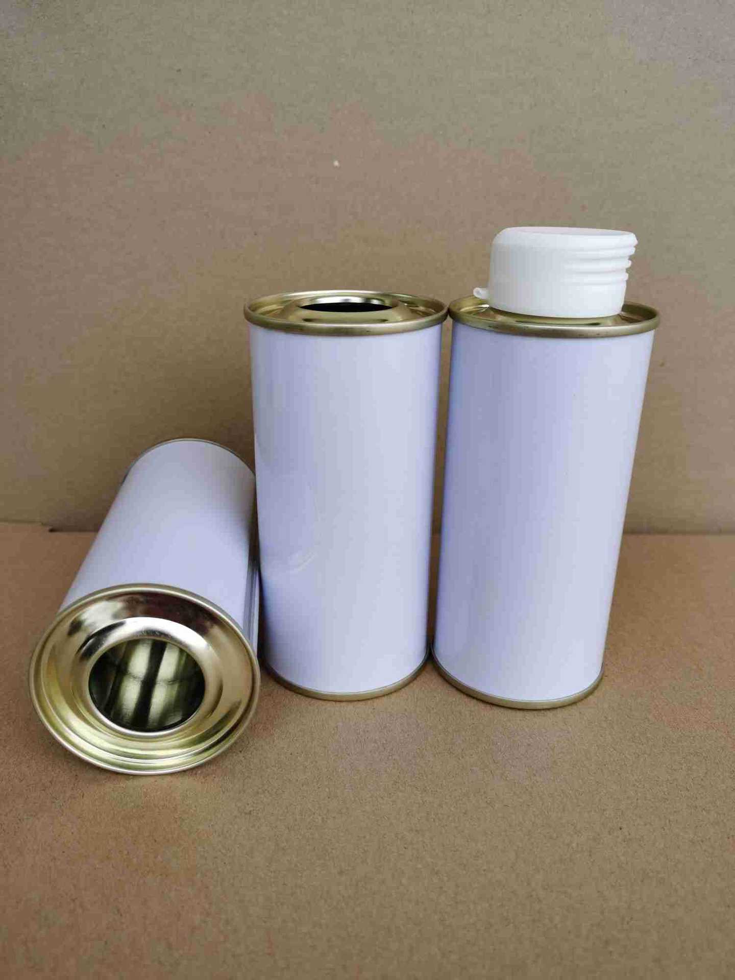 厂家定制150ml圆形空白铁罐空白铁油瓶食用油铁罐核桃油铁罐