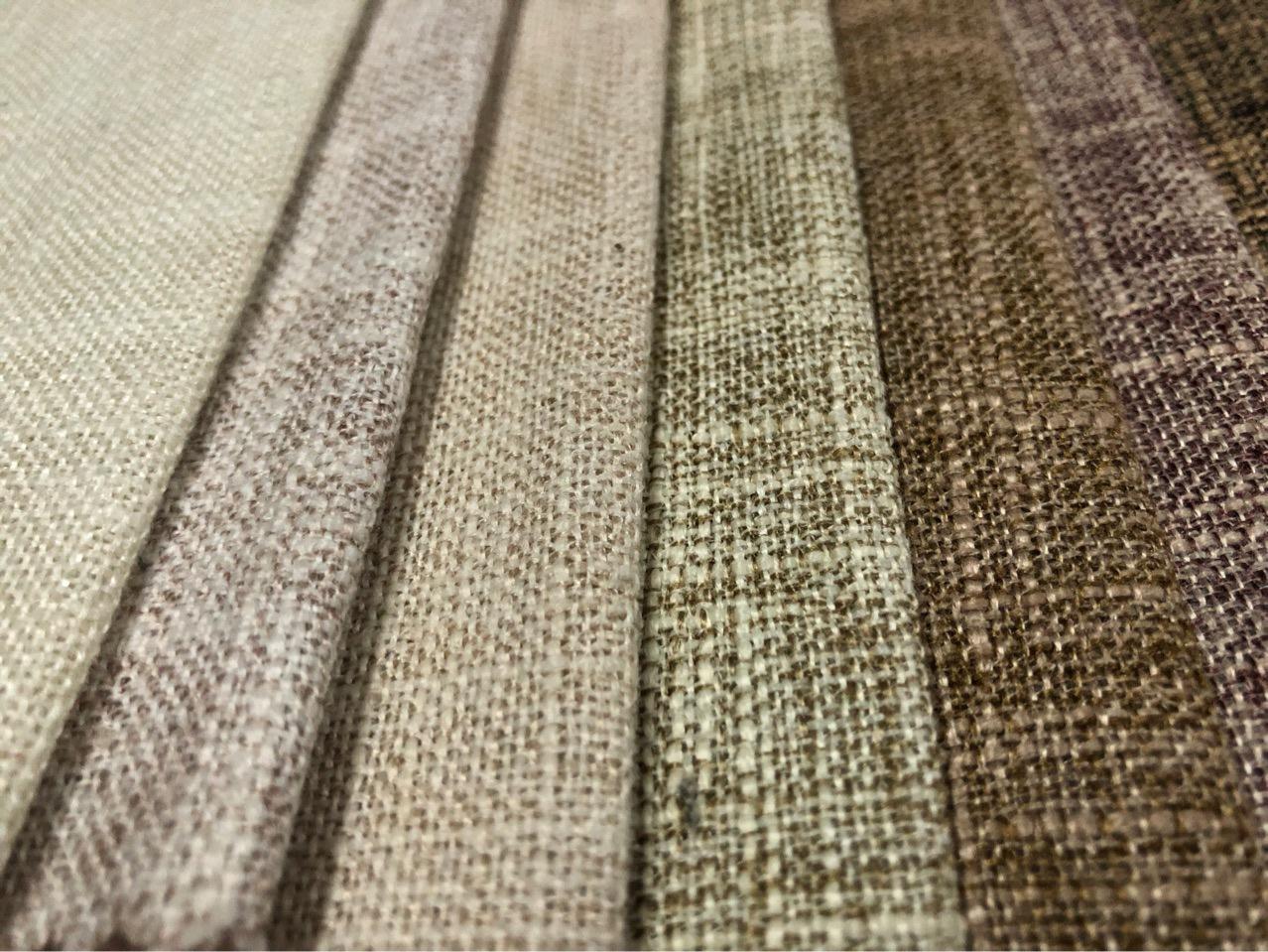 竹节双色仿麻布 大肚纱仿麻沙发布 扎毛涂层装饰布73色现货供
