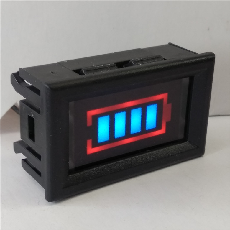 定做锂电池电量显示表6v12v24v电动车 童车 代步车电量显示器黑框
