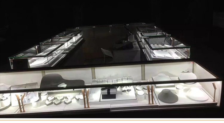 led柜台灯珠宝柜台射灯立杆珠宝灯 黄金首饰手表文玩展示柜射灯杆