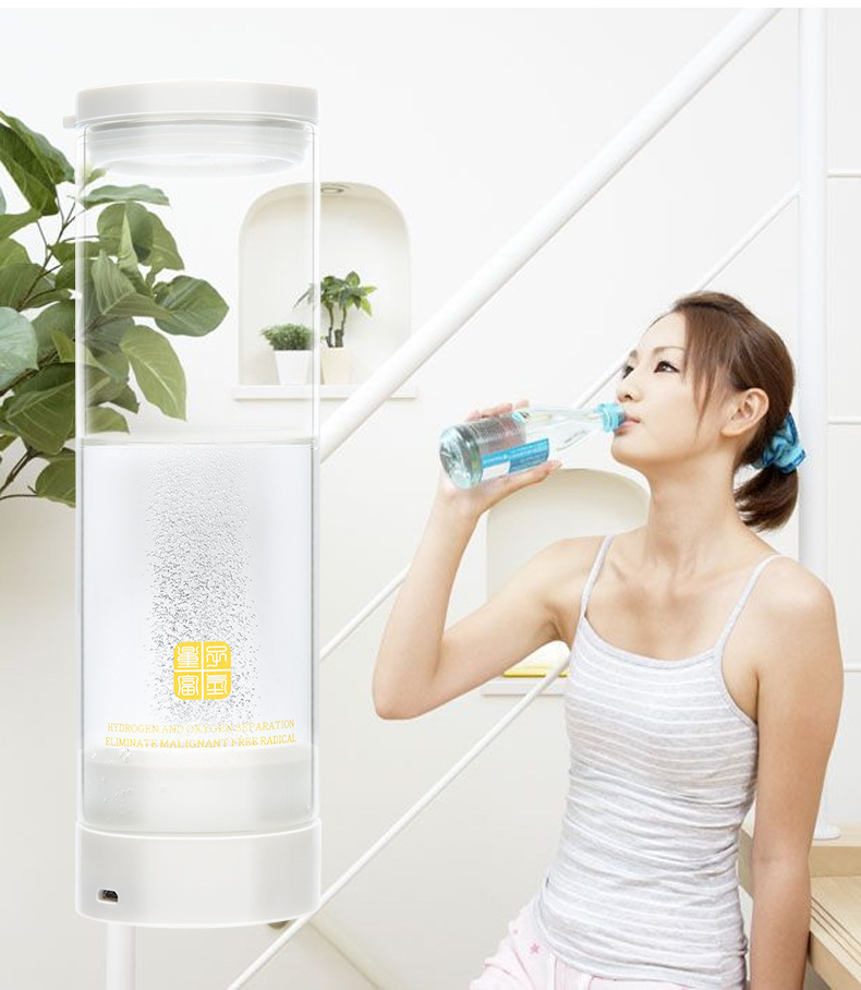 新款 富氢水杯 日本水素水杯负离子生成器富氢杯 便携智能水杯