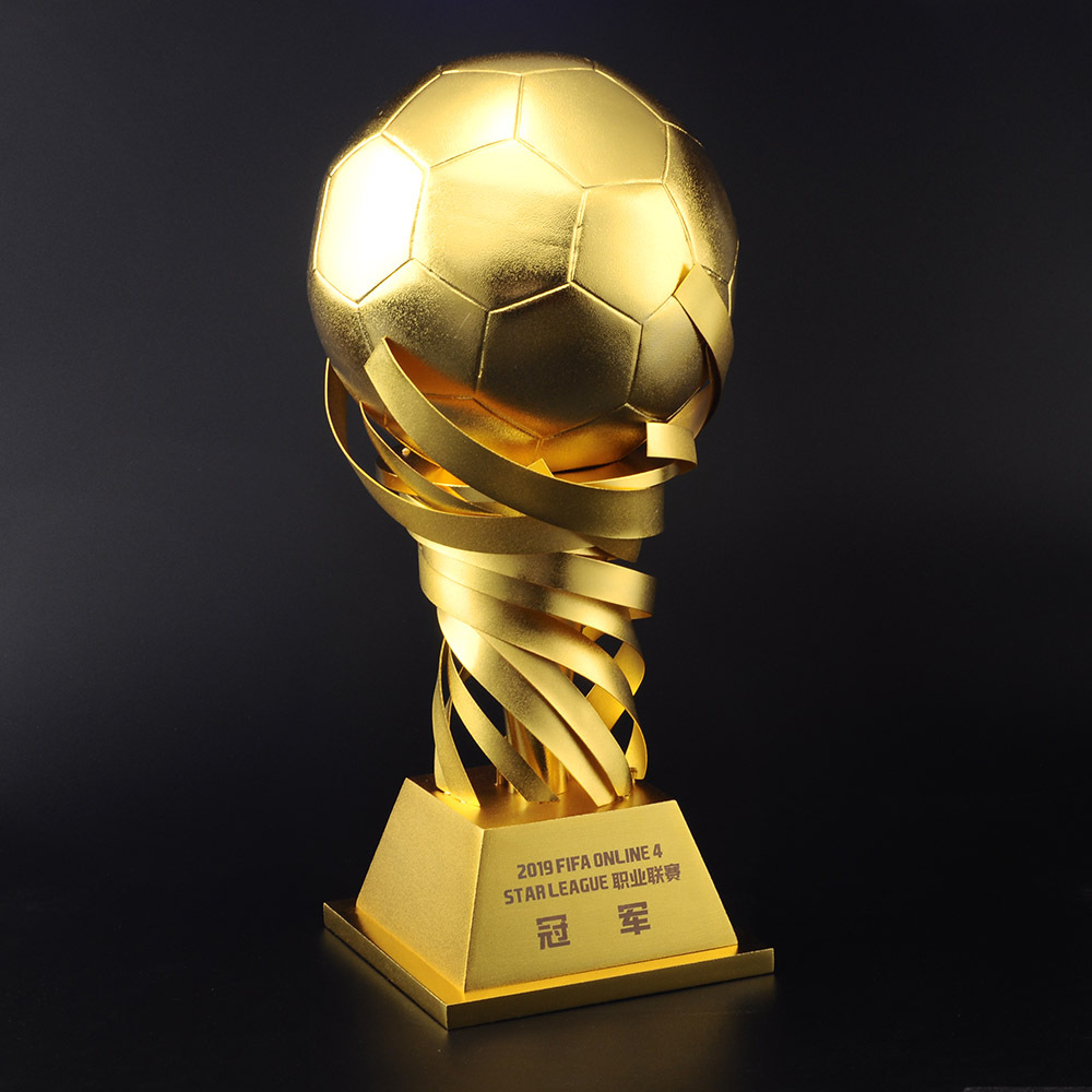 金属足球奖杯奖杯工厂制作个性化定制铅锡合金fifa比赛奖杯