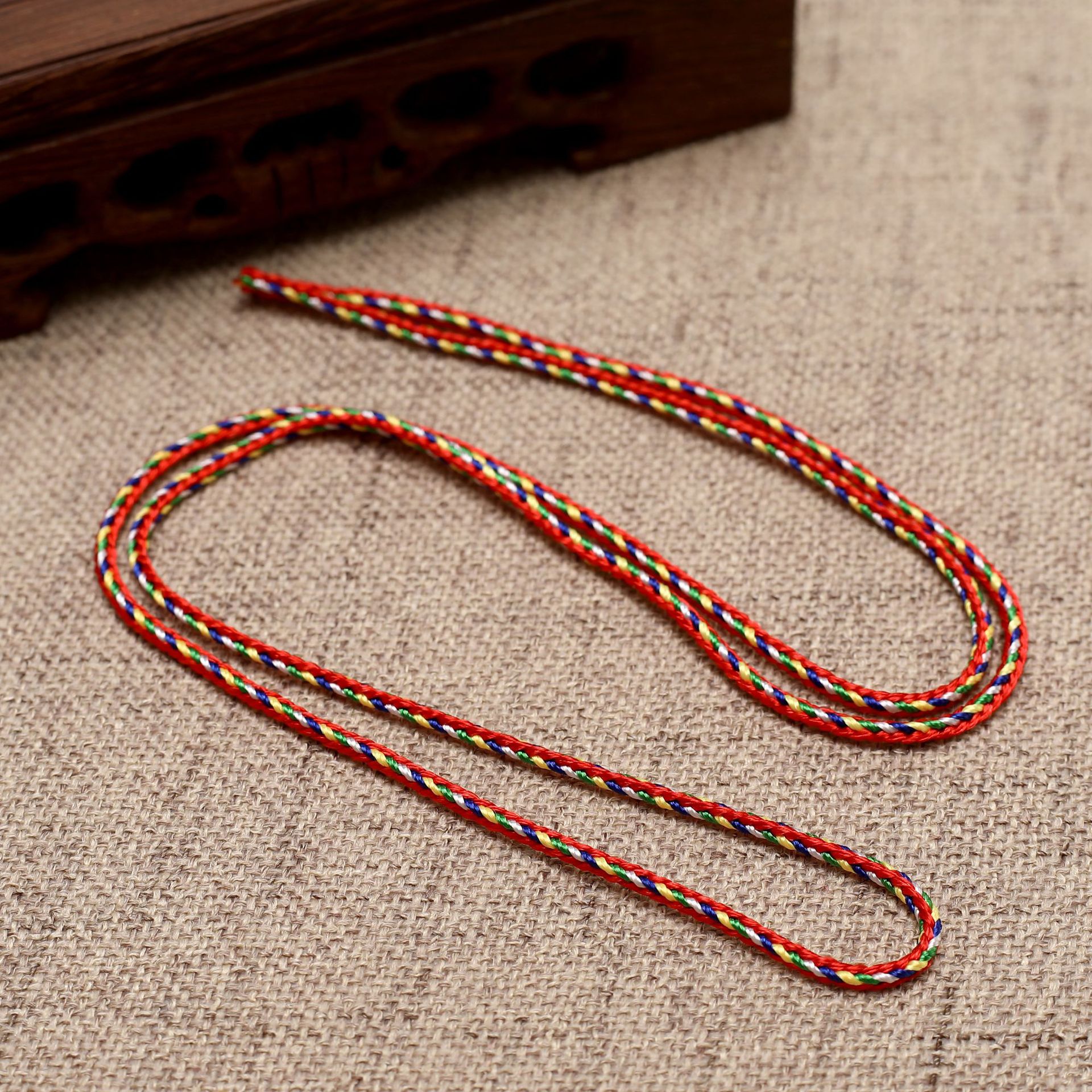 端午节五彩绳项链绳子小香包香囊挂脖五彩线项链绳吊坠配件绳批发