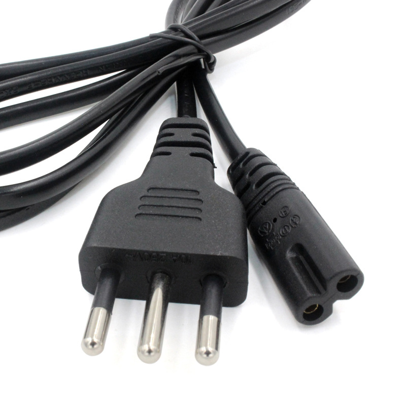 电源线制造商工厂三插意大利imq三芯插头智利电源线 italy cable